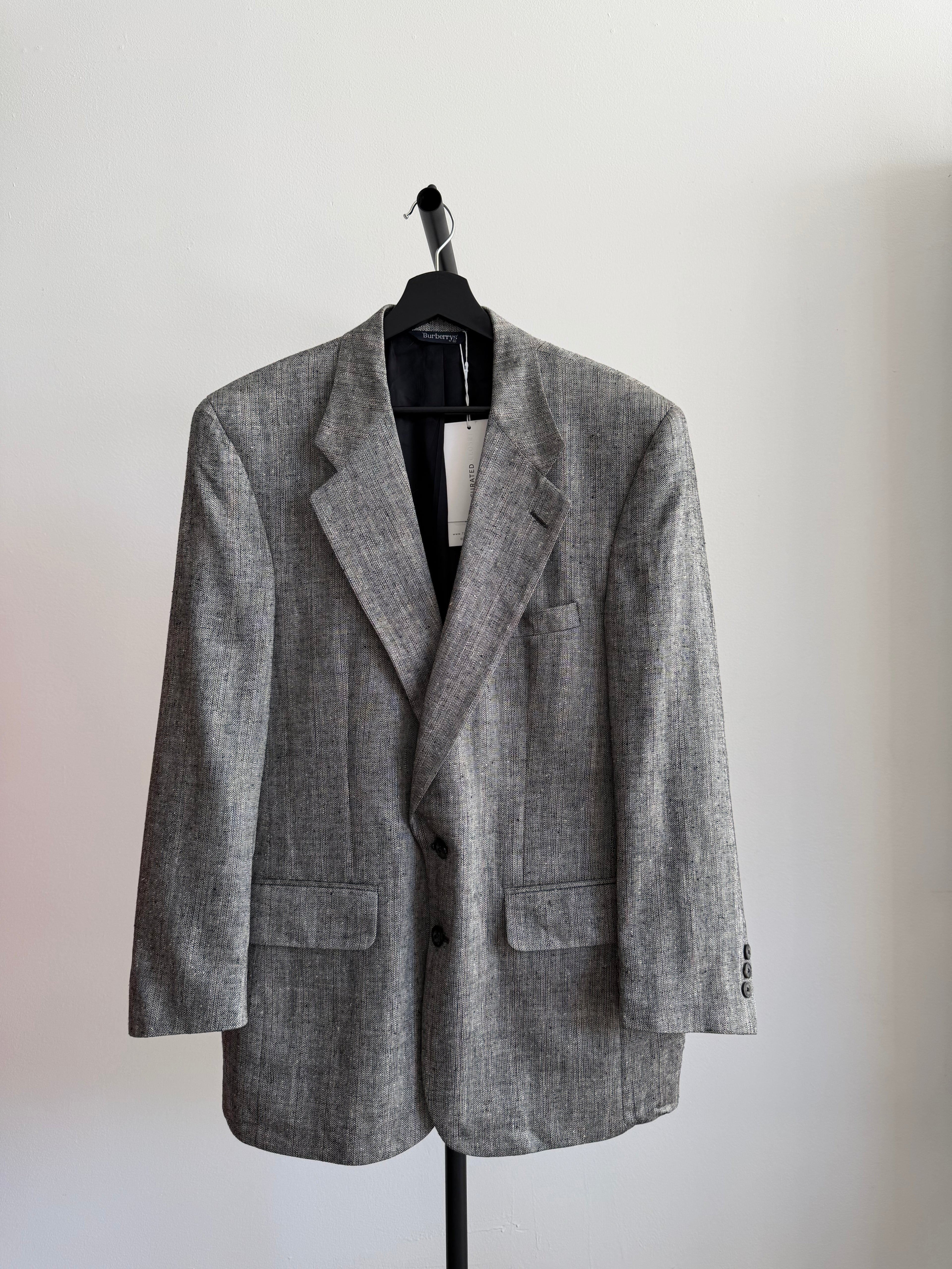 Burberry Gray Linen Blazer