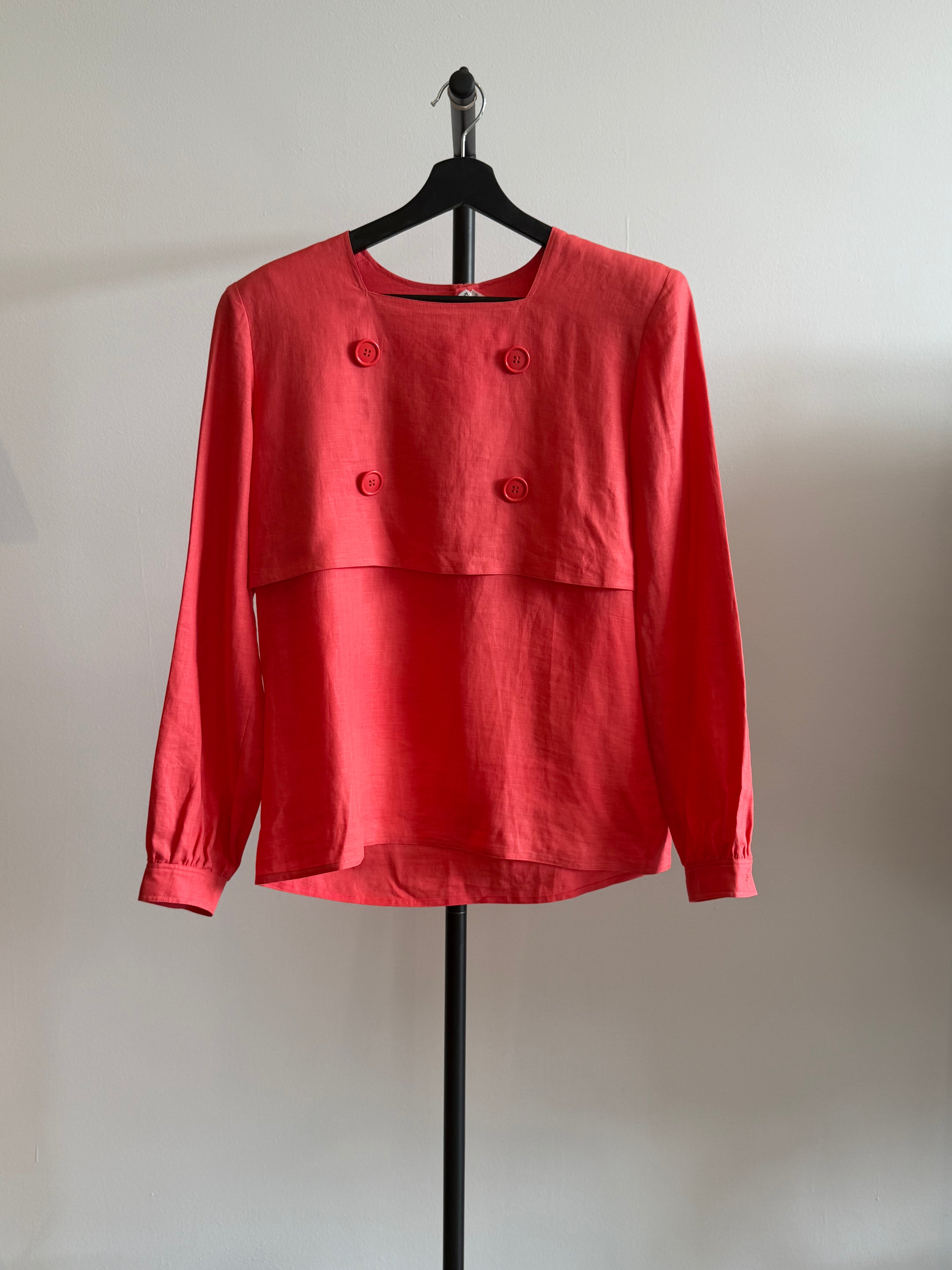 Valentino Linen Salmon Top