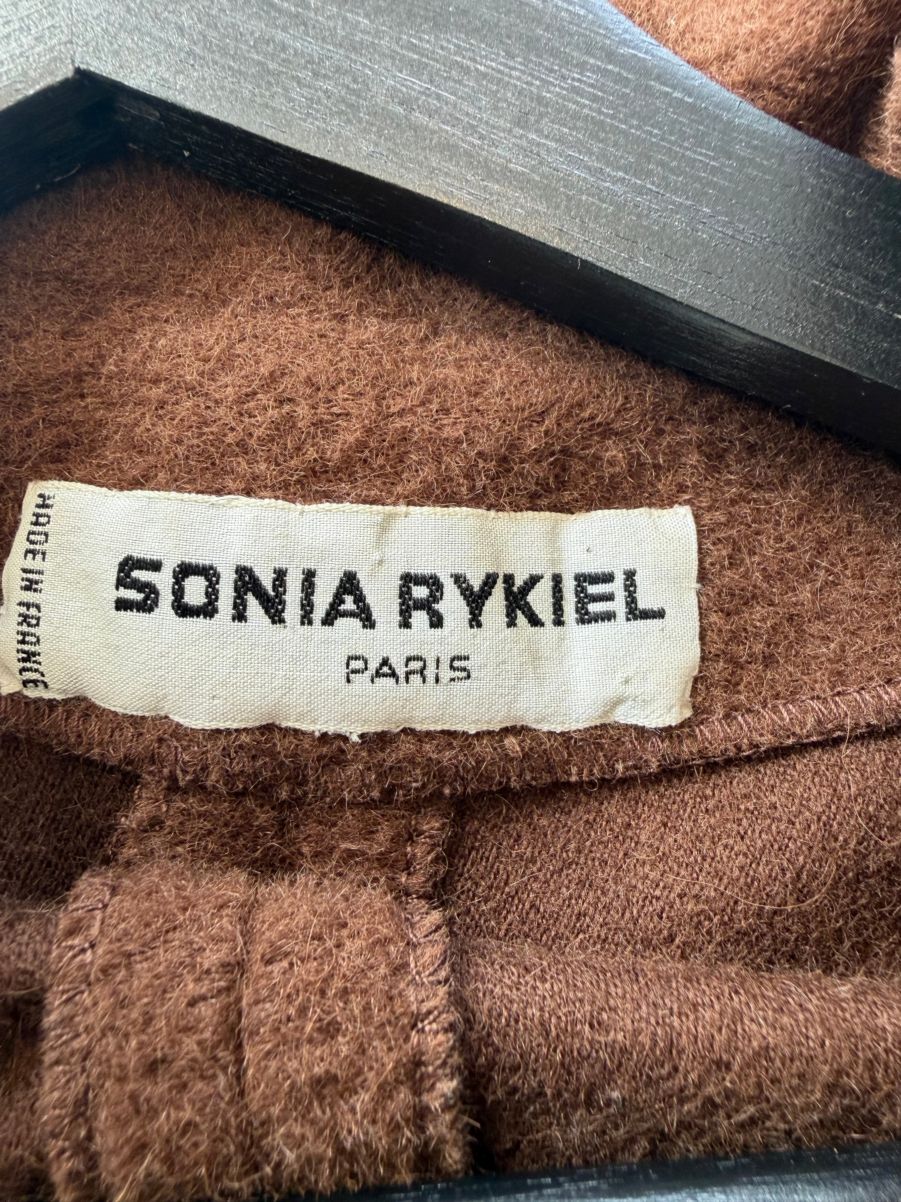 Sonia Rykiel Long Brown Teddy Coat