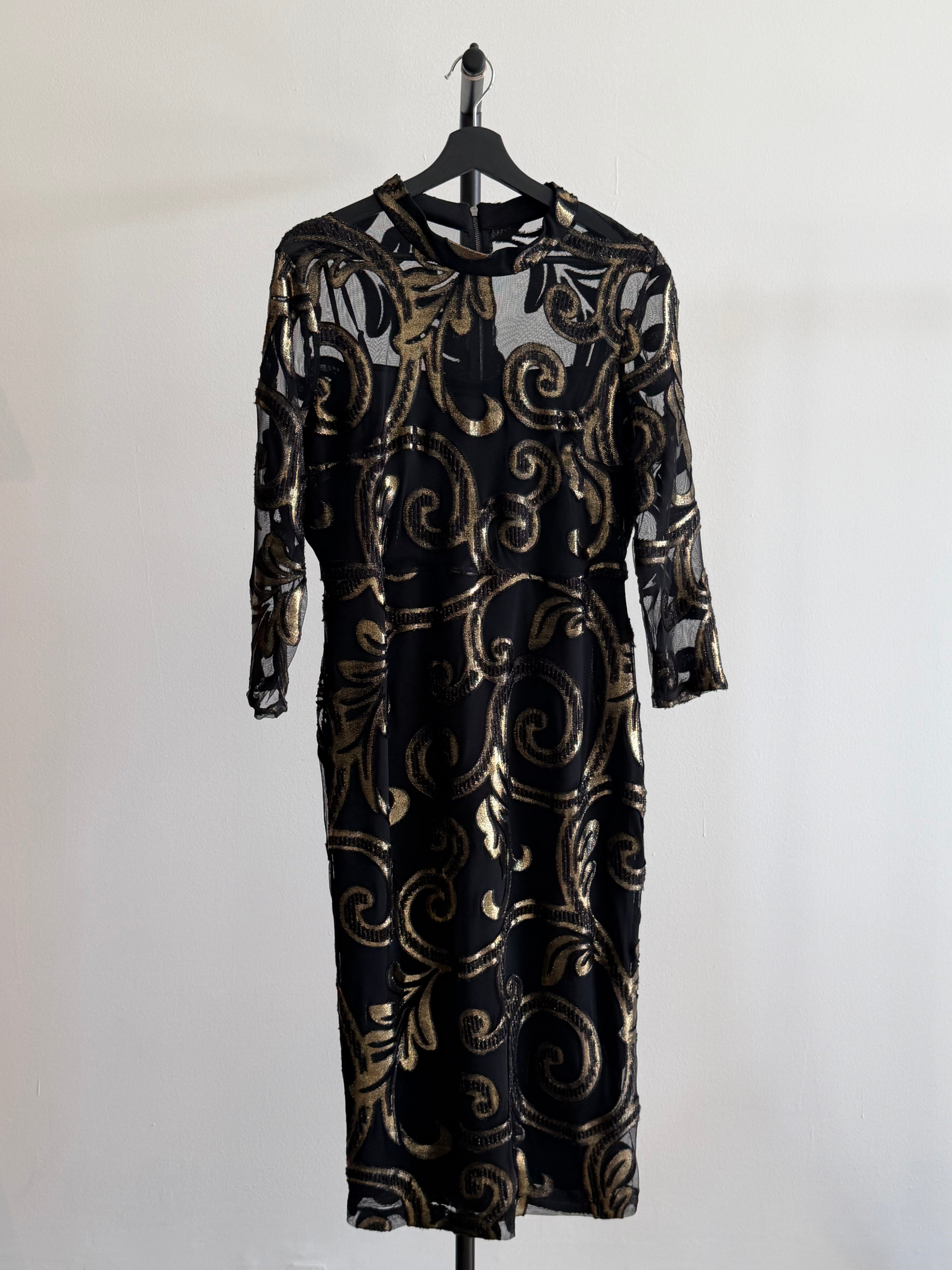 Rachel Roy Black & Gold Dress