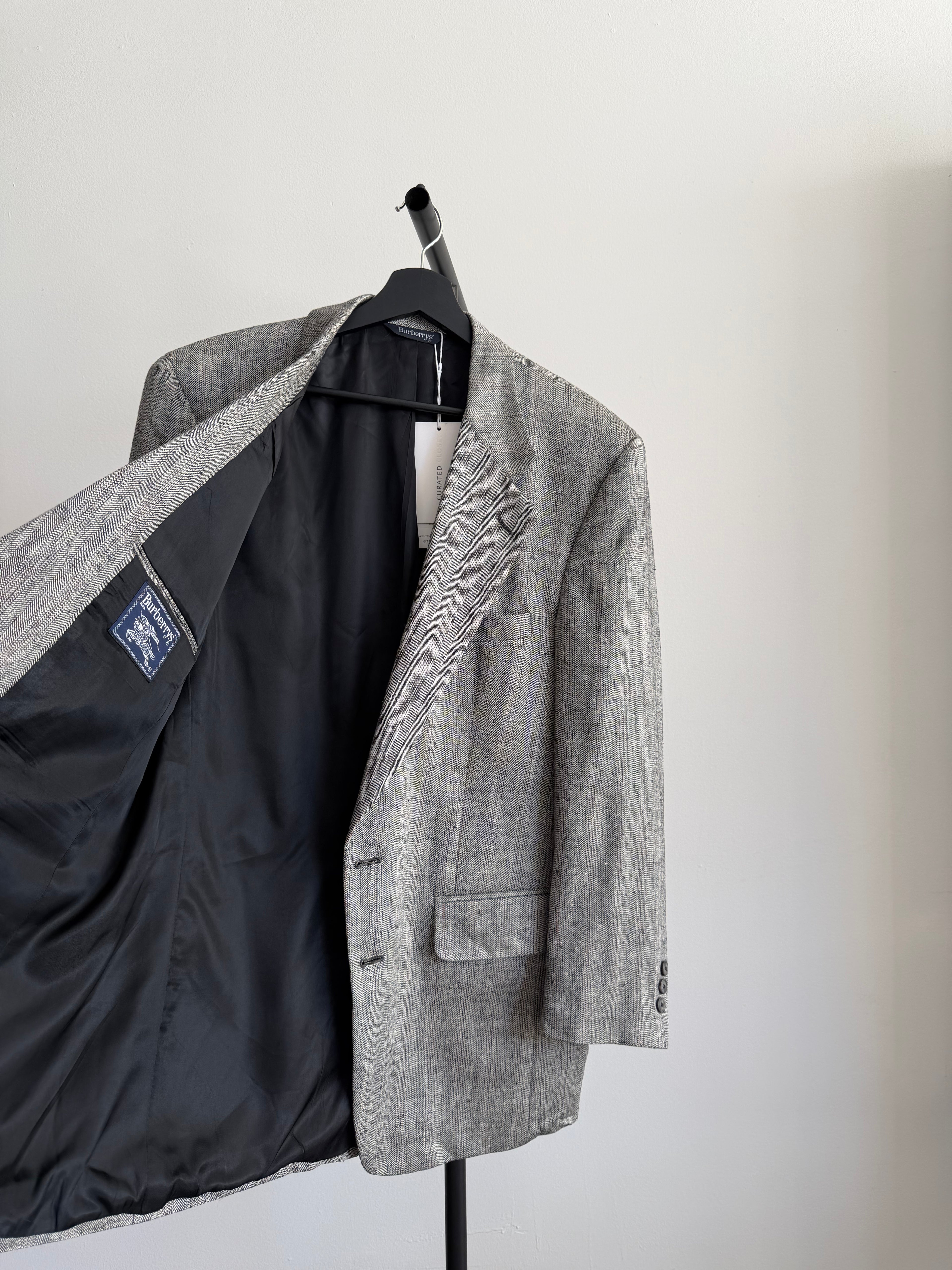 Burberry Gray Linen Blazer